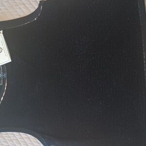 St. John Sport by Marie Gray Sleeveless Sweater Black Size Large NEW With Tags